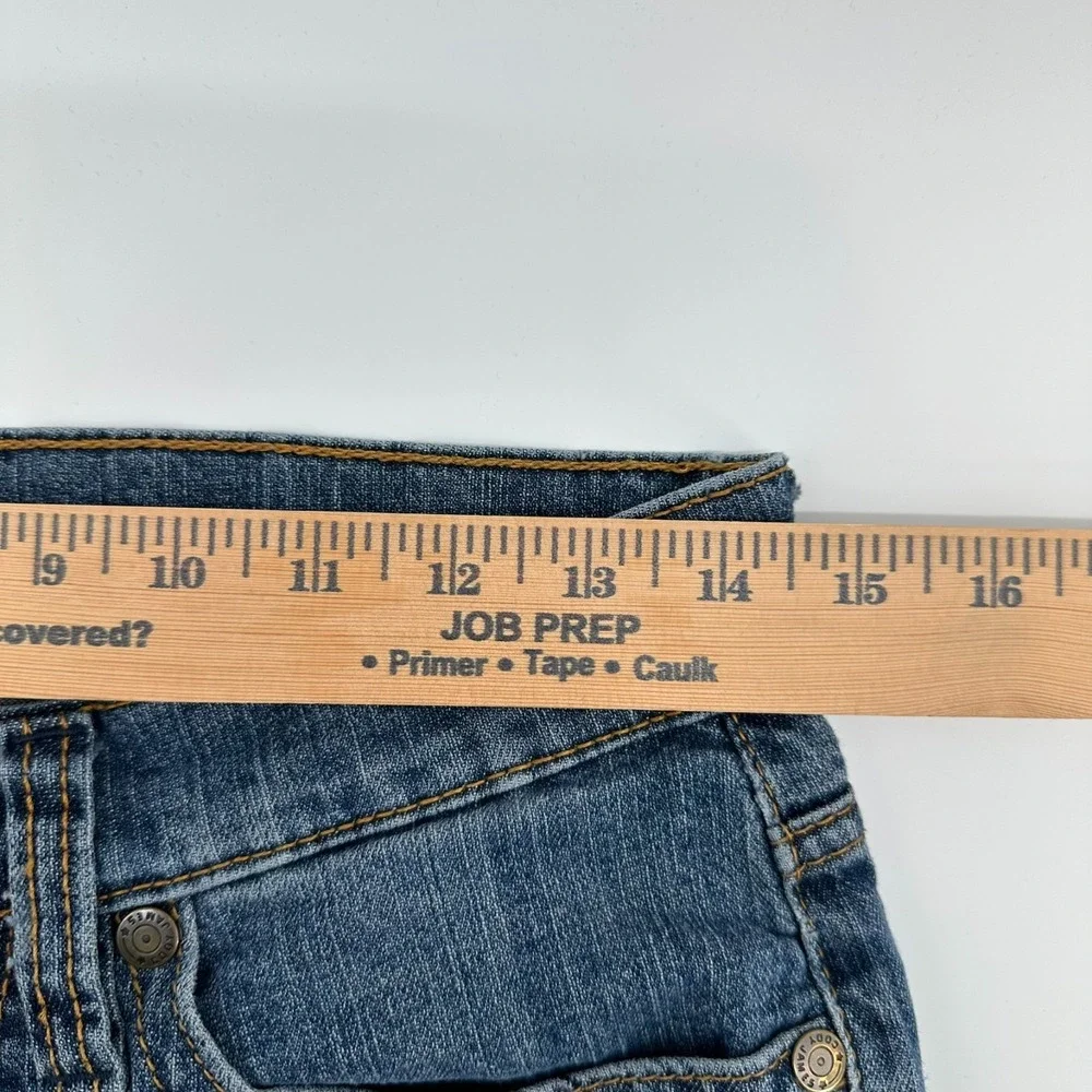Cody James Straight Jeans Mens 30Wx32L‎ Blue Denim Whisker Mid Rise Stretch Logo
